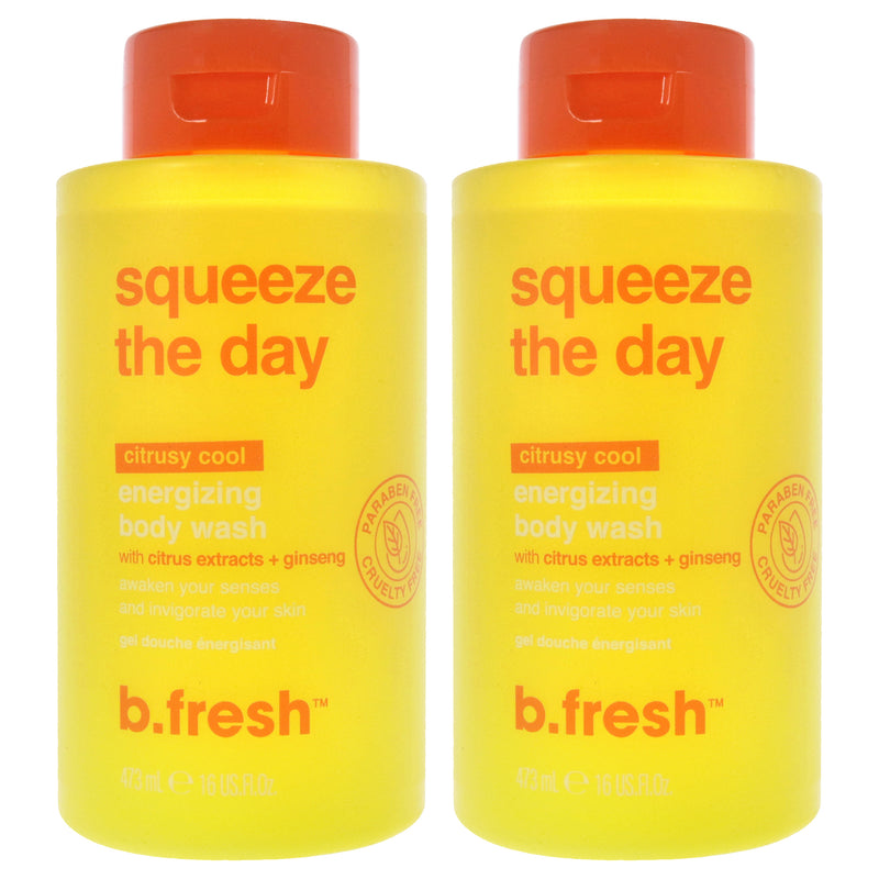 B.Tan Squeeze The Day Energizing Body Wash by B.Tan for Unisex - 16 oz Body Wash - Pack of 2