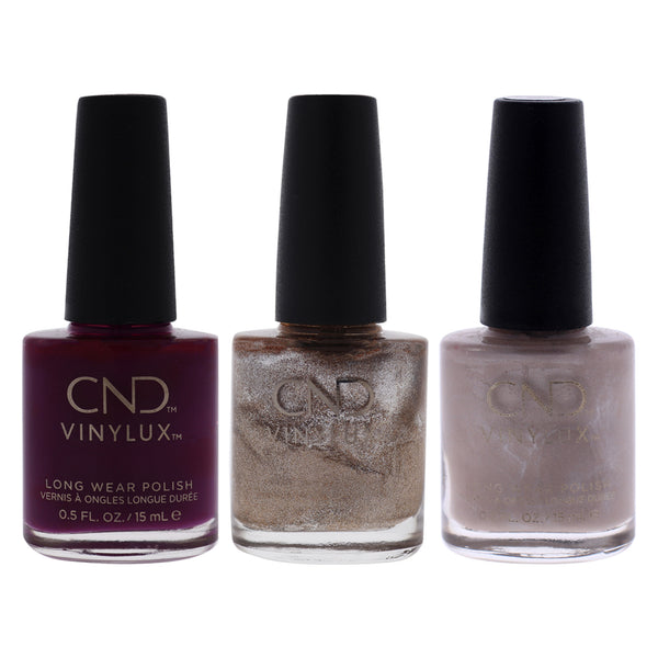 CND Vinylux Weekly Polish Kit by CND for Women - 3 Pc Kit 0.5oz Nail Polish - 289 Soiree Strut, 0.5oz Nail Polish - 290 Bellini, 0.5oz Nail Polish - 294 Vivant