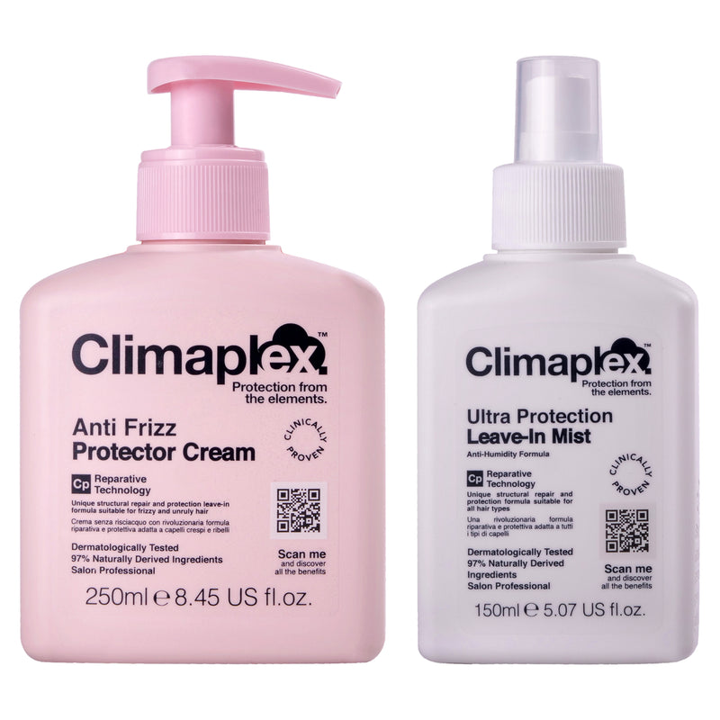 Climaplex Anti Frizz Protector Cream and Climaplex Ultra Protection Leave-In Mist Kit by Climaplex for Unisex - 2 Pc Kit 8.45 oz Cream, 5.07 oz Mist