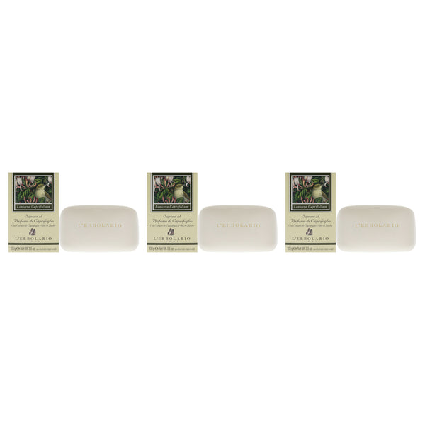 LErbolario Honeysuckle Perfumed Soap by LErbolario for Unisex - 3.5 oz Soap - Pack of 3