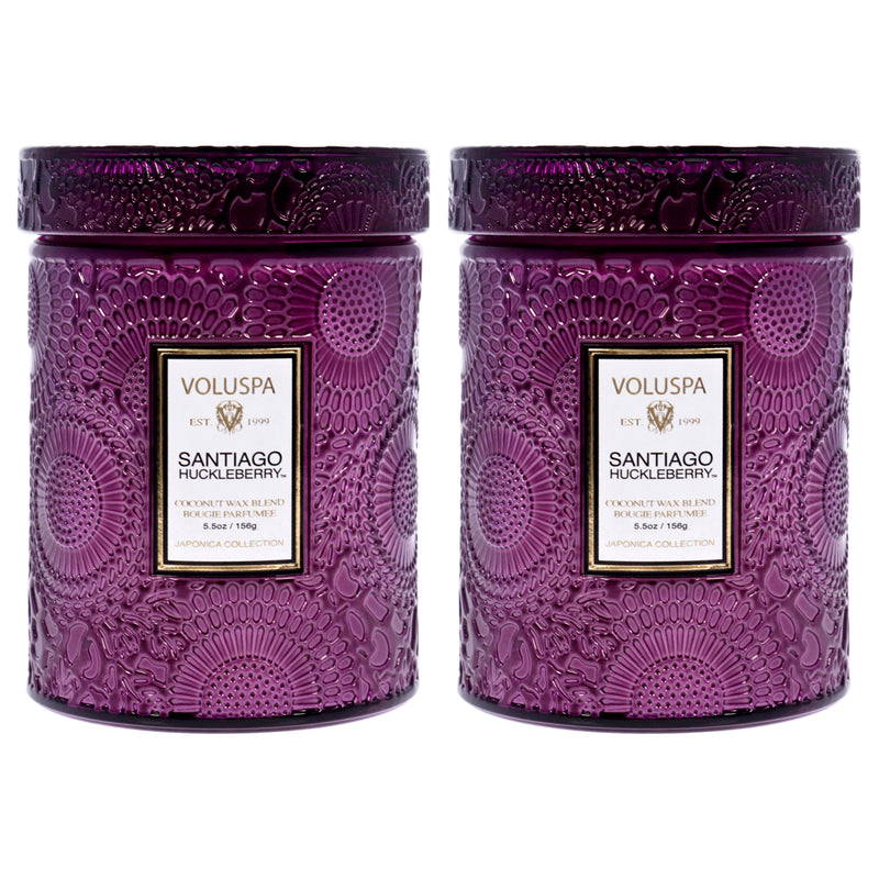 Voluspa Santiago Huckleberry - Small by Voluspa for Unisex - 5.5 oz Candle - Pack of 2