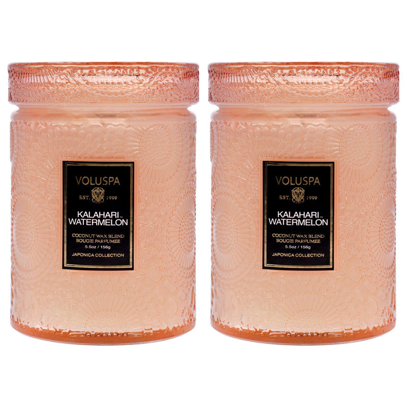 Voluspa Kalahari Watermelon - Small by Voluspa for Unisex - 5.5 oz Candle - Pack of 2