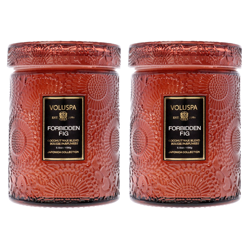 Forbidden Fig - Small Kit by Voluspa for Unisex - 2 x 5.5 oz Candle