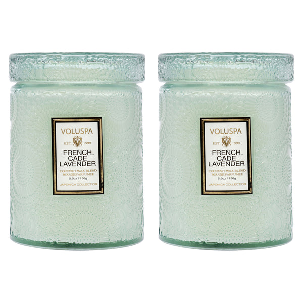 Voluspa French Cade Lavender - Small Kit by Voluspa for Unisex - 2 x 5.5 oz Candle