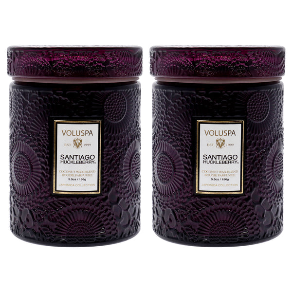 Voluspa Santiago Huckleberry - Small Kit by Voluspa for Unisex - 2 x 5.5 oz Candle