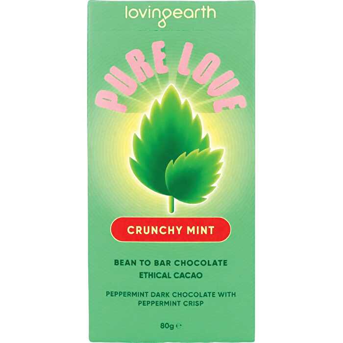 Loving Earth Crunchy Mint Dark Chocolate With Peppermint Crisp 11x80g