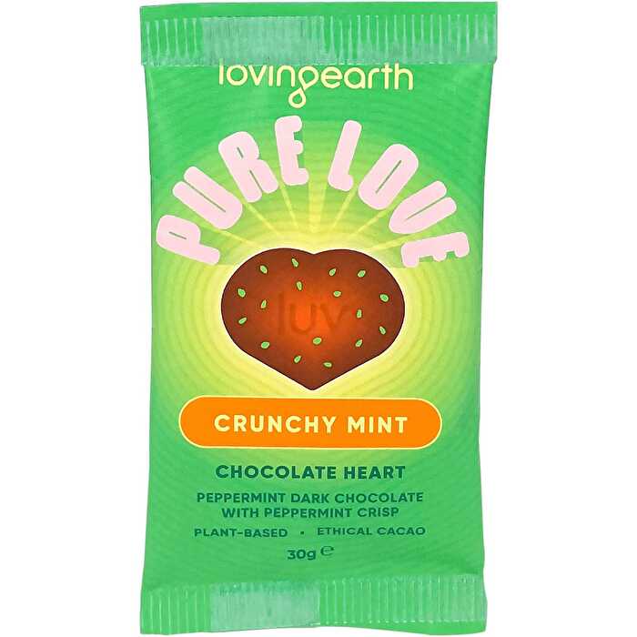 Loving Earth Crunchy Mint Dark Chocolate Heart Peppermint Crisp 16x30g