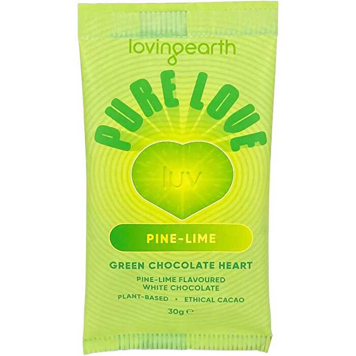 Loving Earth Pine-Lime White Chocolate Heart 16x30g