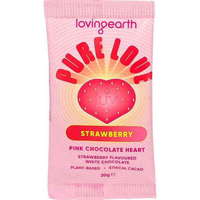 Loving Earth Strawberry White Chocolate Heart 16x30g