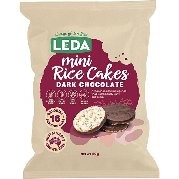 Leda MINI RICE CAKES Dark Chocolate 6x60g