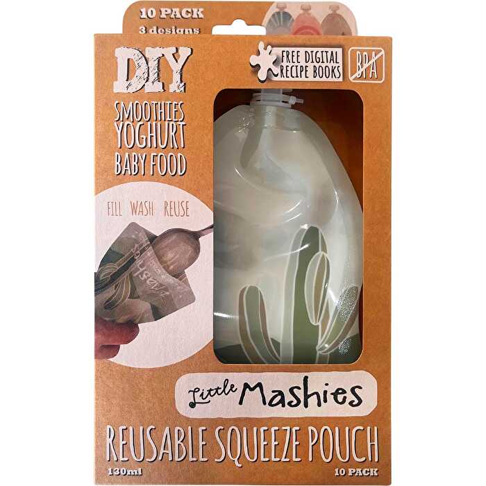 Little Mashies Reusable Squeeze Pouch Boho 10x130ml