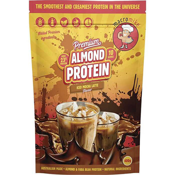 Macro Mike Premium Almond Protein Iced Mocha Latte 400g