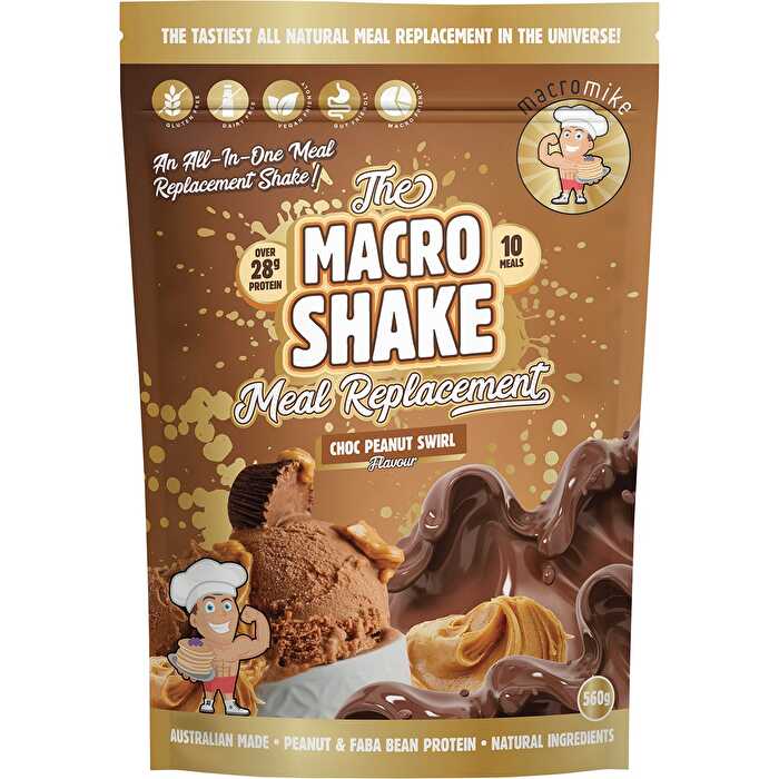 Macro Mike The Macro Shake Meal Replacement Choc Peanut Swirl 560g