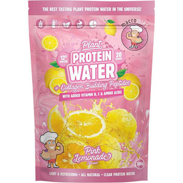 Macro Mike Plant Protein Water Pink Lemonade 300g