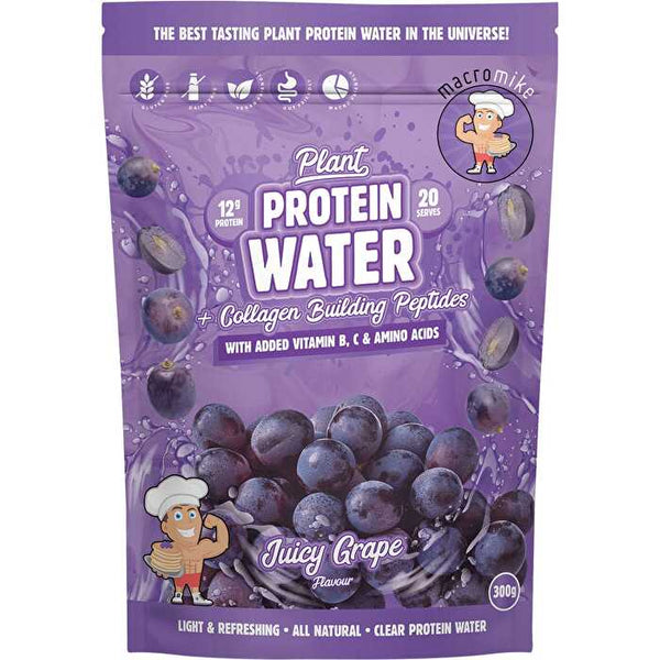 Macro Mike Plant Protein Water Juicy Grape 300g