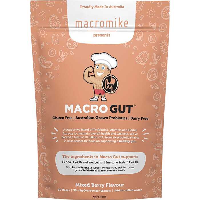 Macro Mike Macro Gut Mixed Berry Flavour 30x5g