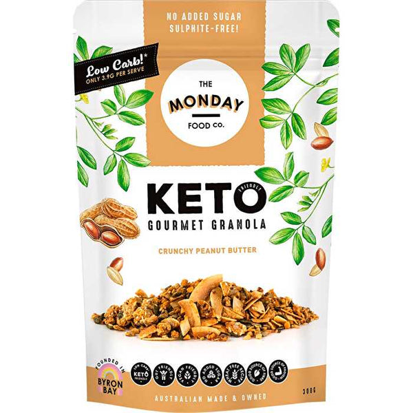 The Monday Food Co. Keto Gourmet Granola Crunchy Peanut Butter 300g