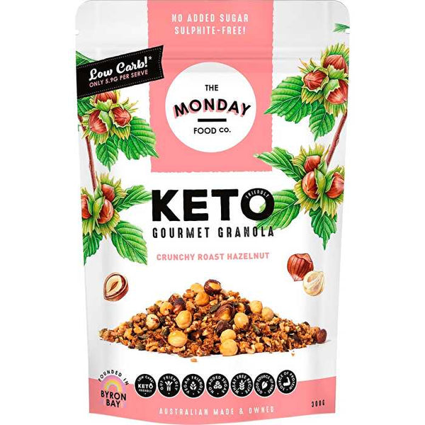 The Monday Food Co. Keto Gourmet Granola Crunchy Roast Hazelnut 300g