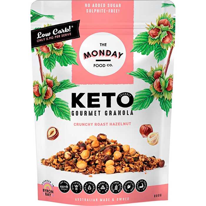 The Monday Food Co. Keto Gourmet Granola Crunchy Roast Hazelnut 800g