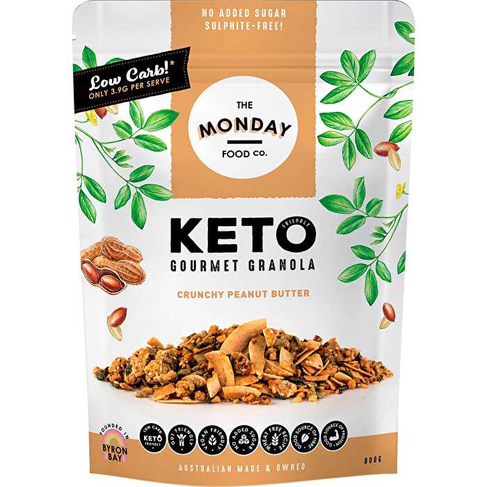 The Monday Food Co. Keto Gourmet Granola Crunchy Peanut Butter 800g