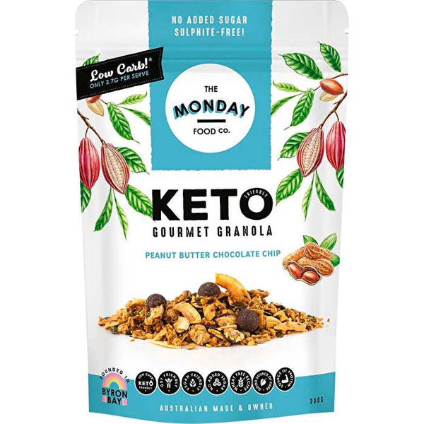 The Monday Food Co. Keto Gourmet Granola Peanut Butter Chocolate Chip 300g