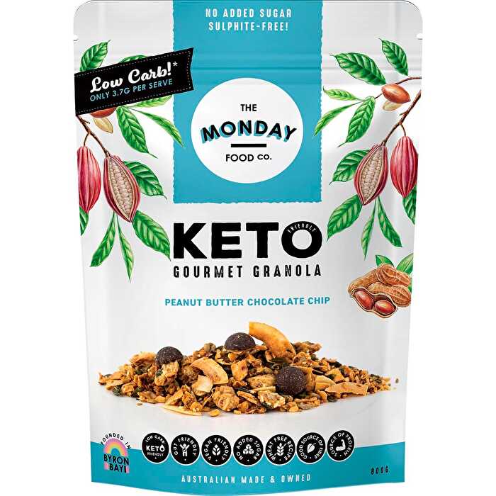 The Monday Food Co. Keto Gourmet Granola Peanut Butter Chocolate Chip 800g