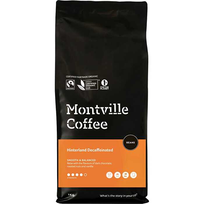 Montville Coffee Decaf Coffee Beans Hinterland Blend 1kg