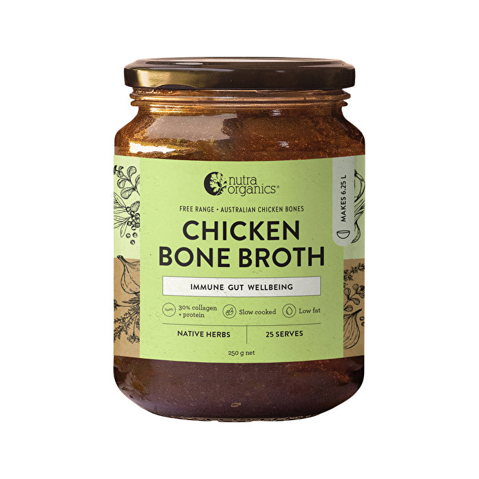Nutra Organics Bone Broth Chicken Concentrate Native Herbs 250g