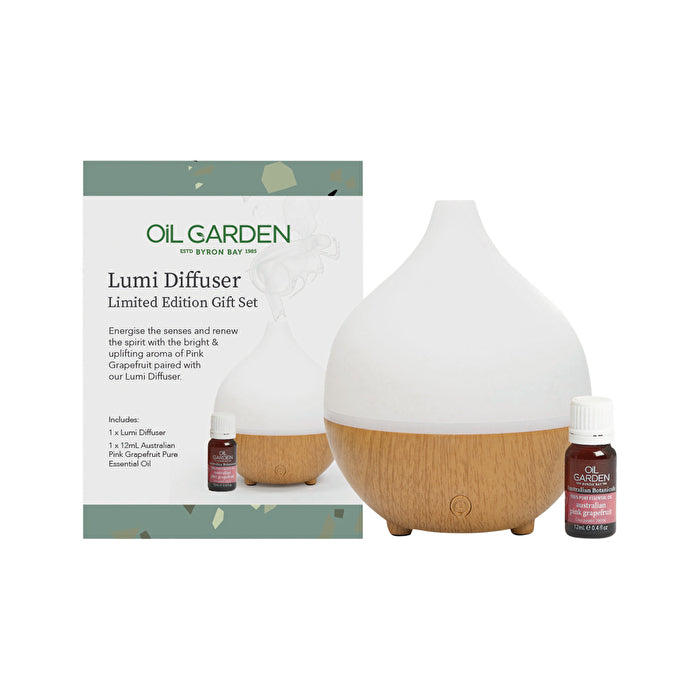 Oil Garden Lumi Ultrasonic Diffuser with Pure Essential Oil Australian Pink Grapefruit 12ml