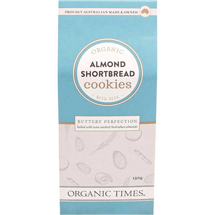 Organic Times Cookies Almond Shortbread 150g