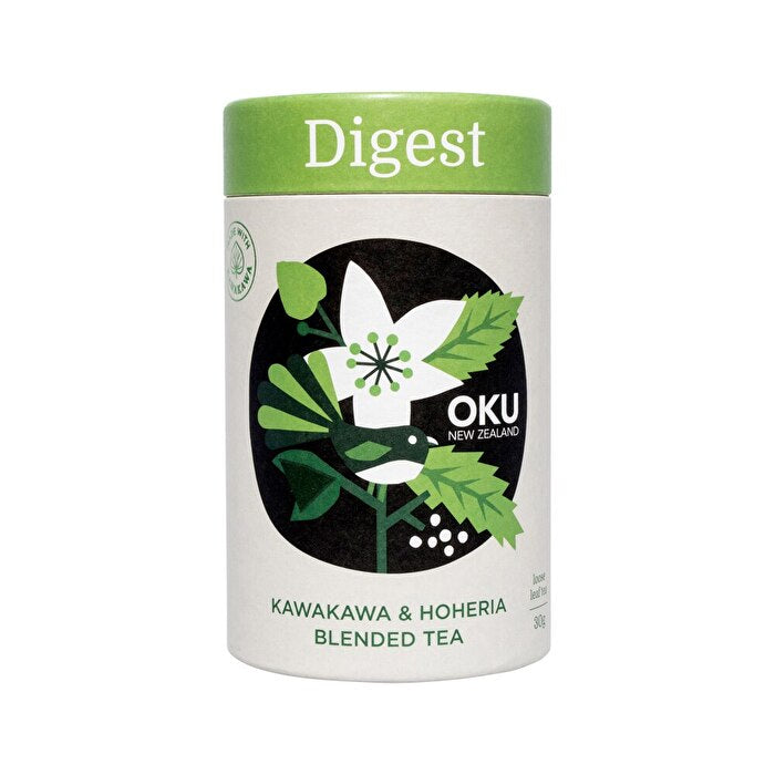 OKU New Zealand Digest Kawakawa & Peppermint Blended Tea Loose Leaf 30g