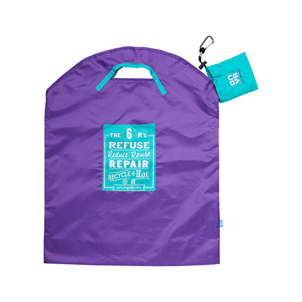 Onya Reusable Shopping Bag Purple Six R's Large