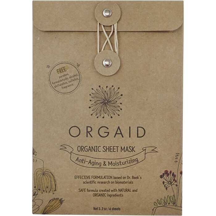 Orgaid Organic Sheet Mask Anti-Aging & Moisturizing 4x24ml