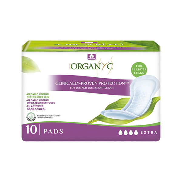 Organyc Organic Pads Bladder Control Extra (For Bladder Leaks) x 10 Pack