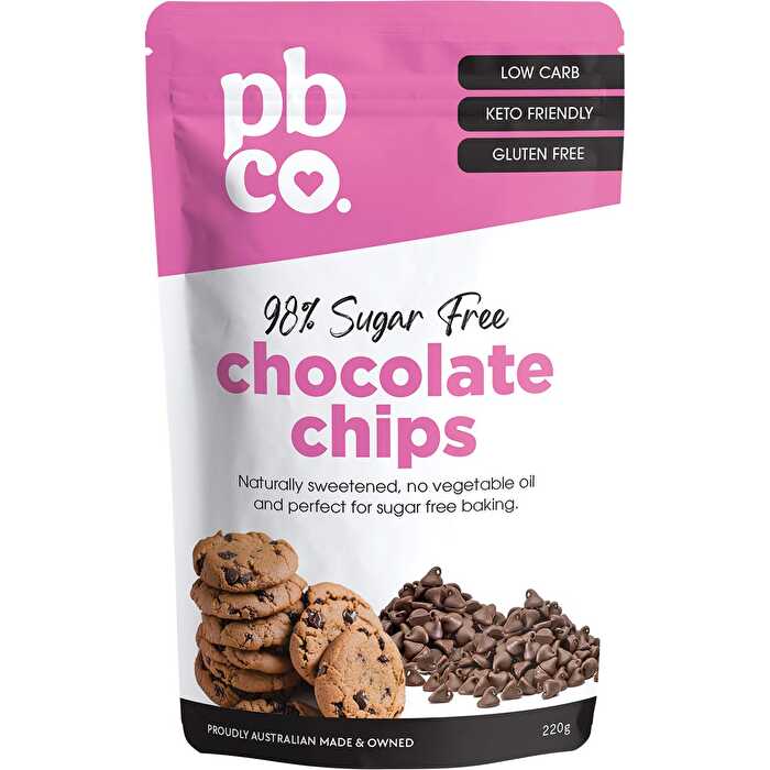 Pbco Chocolate Chips 98% Sugar Free 220g