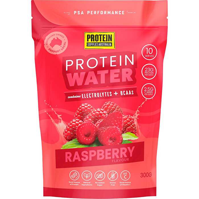 Protein Supplies Australia Protein Water Raspberry 300g