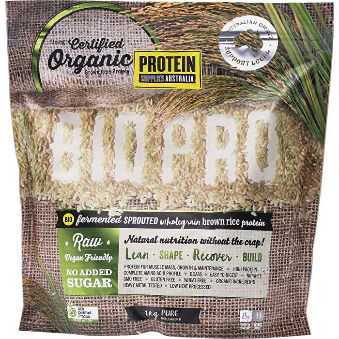 Protein Supplies Australia BioPro Sprouted Brown Rice Pure 1kg