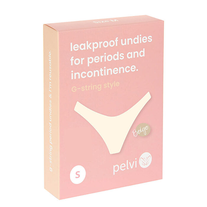 Pelvi Leakproof Underwear G-String Beige S