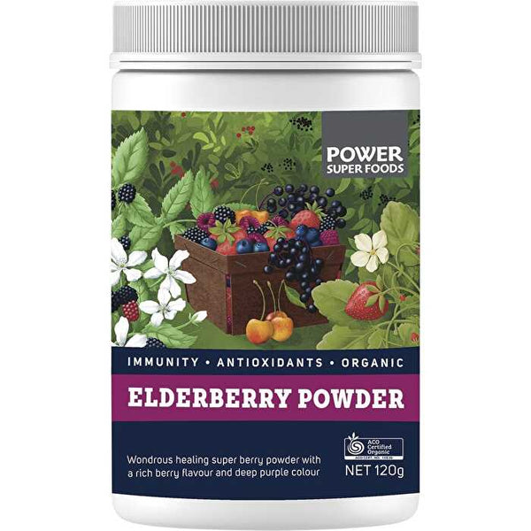 Power Super Foods Elderberry Powder Certified Organic 120g