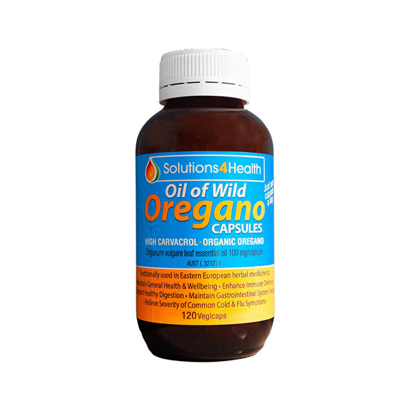 Solutions 4 Health Organic Oil of Wild Oregano Capsules 120vc