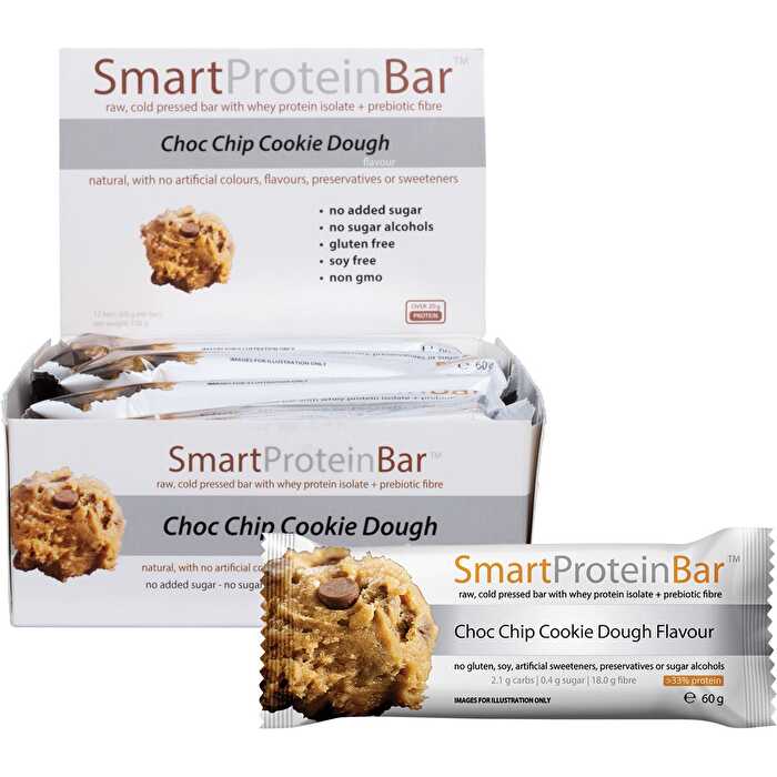 Smart Protein Bar Choc Chip Cookie Dough Flavour Protein Bar 12x60g