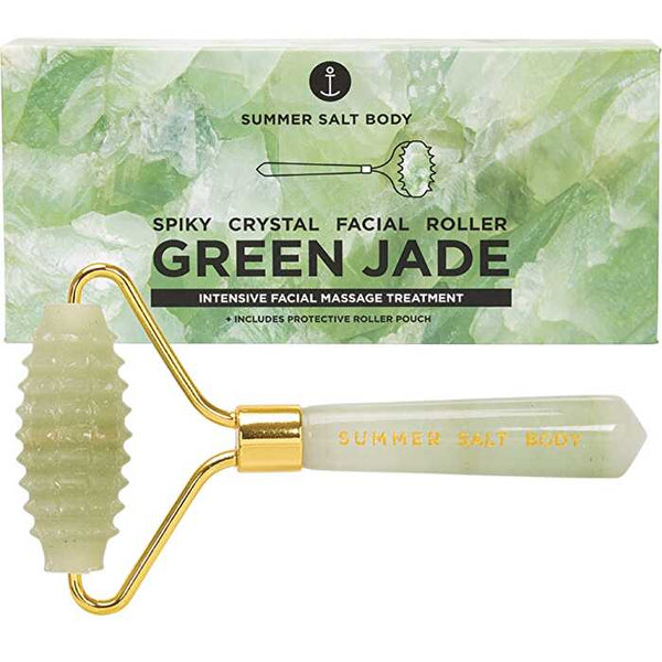 Summer Salt Body Spiky Crystal Facial Roller Green Jade