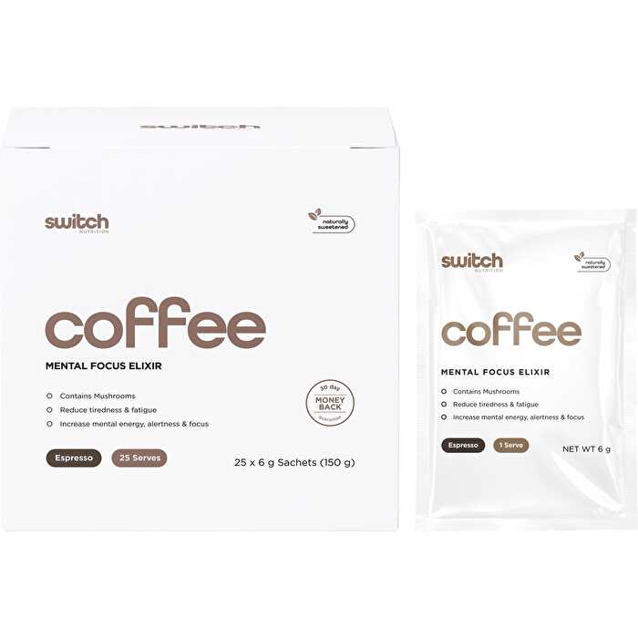 Switch Nutrition Coffee Mental Focus Elixir Espresso Sweetened 25pk