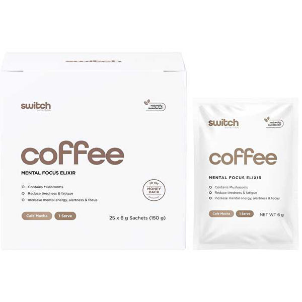 Switch Nutrition Coffee Mental Focus Elixir Cafe Mocha 25pk