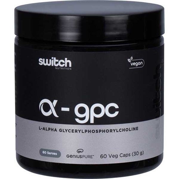 Switch Nutrition Alpha GPC L-Alpha Glycerylphosphorylcholine 60 Caps