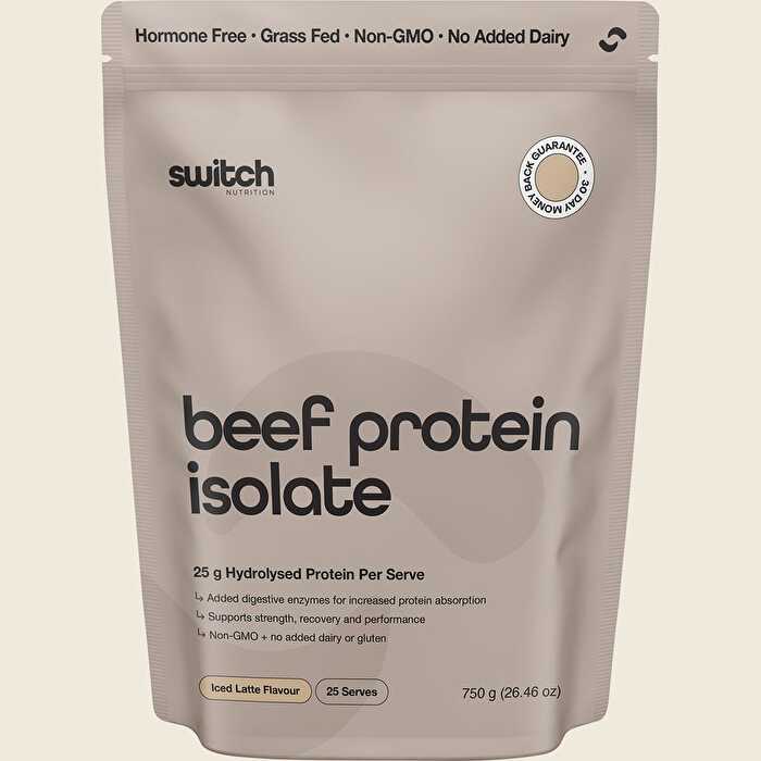 Switch Nutrition Beef Protein Isolate Iced Latte 750g – Fresh Beauty Co.
