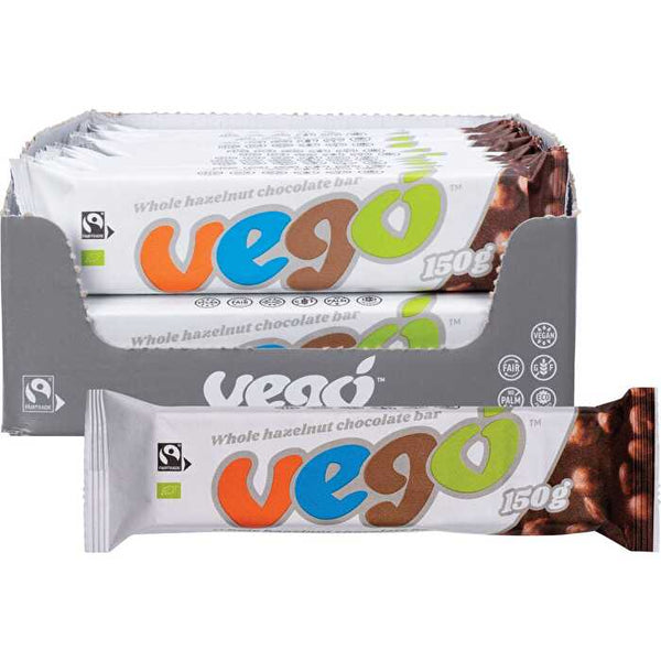 Vego Whole Hazelnut Chocolate Bar 20x150g