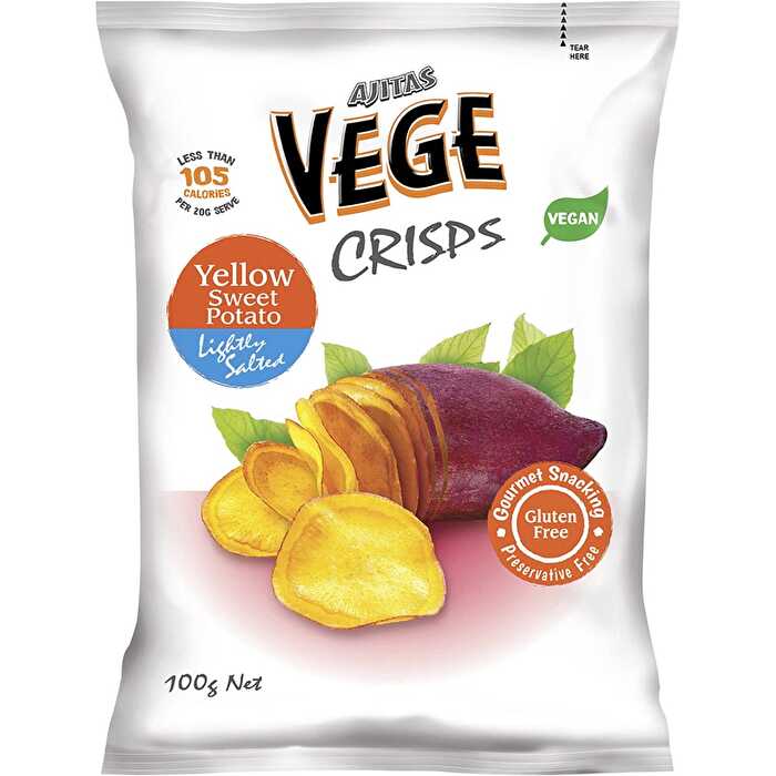 Vege Chips Vege Deli Crisps Yellow Sweet Potato 6x100g