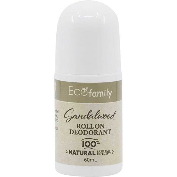 Vrindavan Roll-On Deodorant Eco Family Sandalwood Aluminium Free 60ml