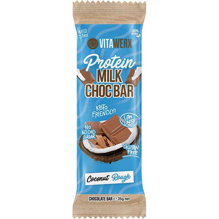 Vitawerx Protein Milk Chocolate Bar Coconut Rough 12x35g